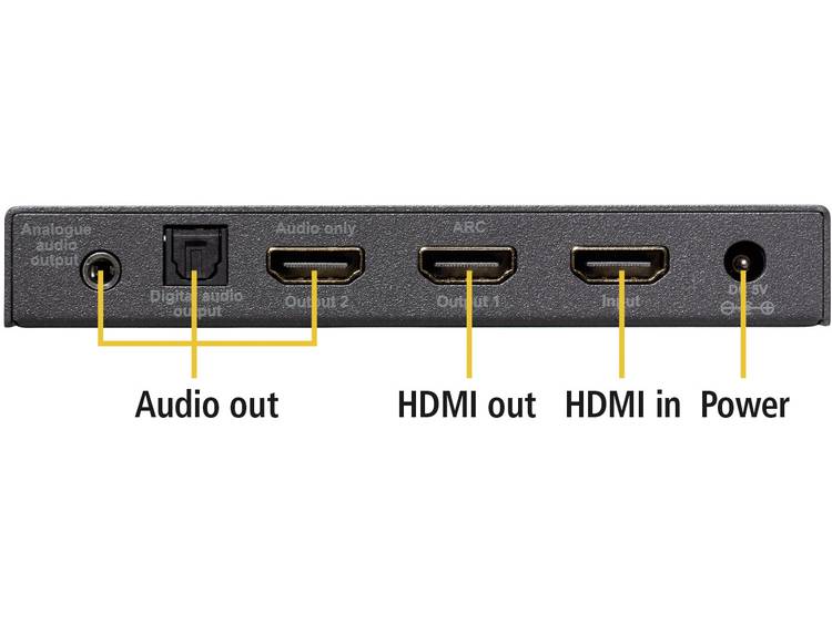 Marmitek Connect AE24 UHD 2.0 Audio Extractor [HDMI HDMI, Toslink, Stereo cinch (R-L)] 3840 x 2160 p