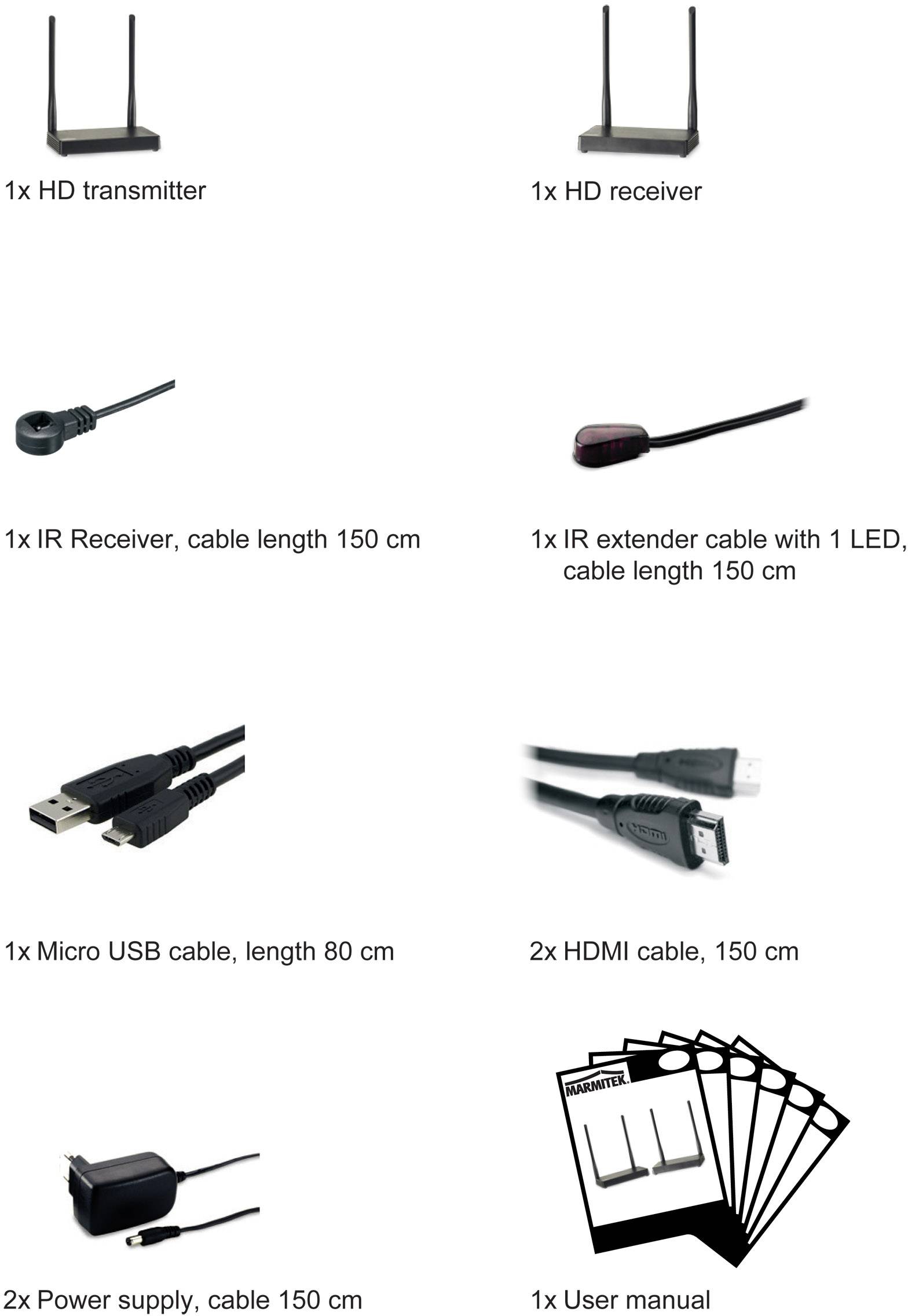 Marmitek TV Anywhere Wireless HD Draadloze HDMI-set 200 m 1920 x 1080 Pixel-1