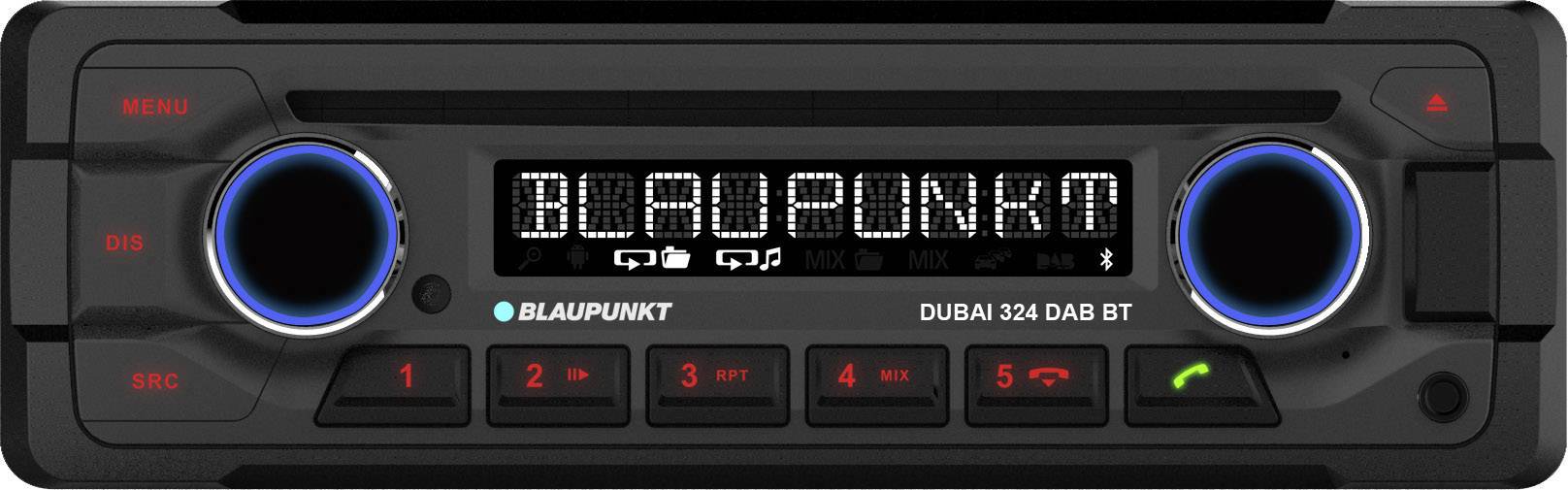 Conrad-Blaupunkt DUBAI-324 DABBT Autoradio enkel DIN DAB+ tuner, Bluetooth handsfree, Aansluiting voor stuurbediening-aanbieding Conrad-Blaupunkt DUBAI-324 DABBT Autoradio enkel DIN DAB+ tuner, Bluetooth handsfree, Aansluiting voor stuurbediening-aanbieding