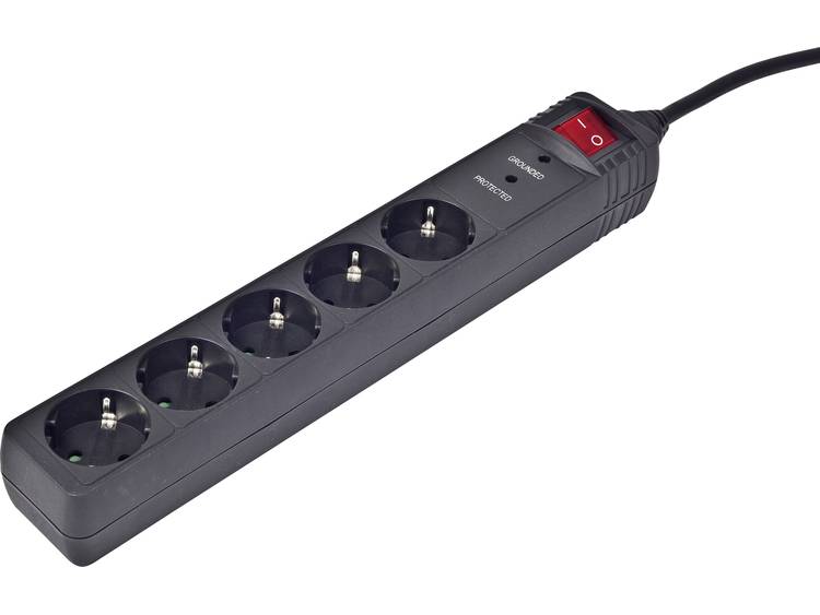EnerGenie SPG5-C-10 Surge protector 5 sockets 3m black (SPG5-C-10)