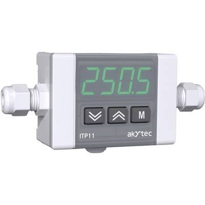 Elektronisch apparaat met display toont '250.5'. Daaronder drie toetsen met opschrift 'ITP11' en 'akytec'.