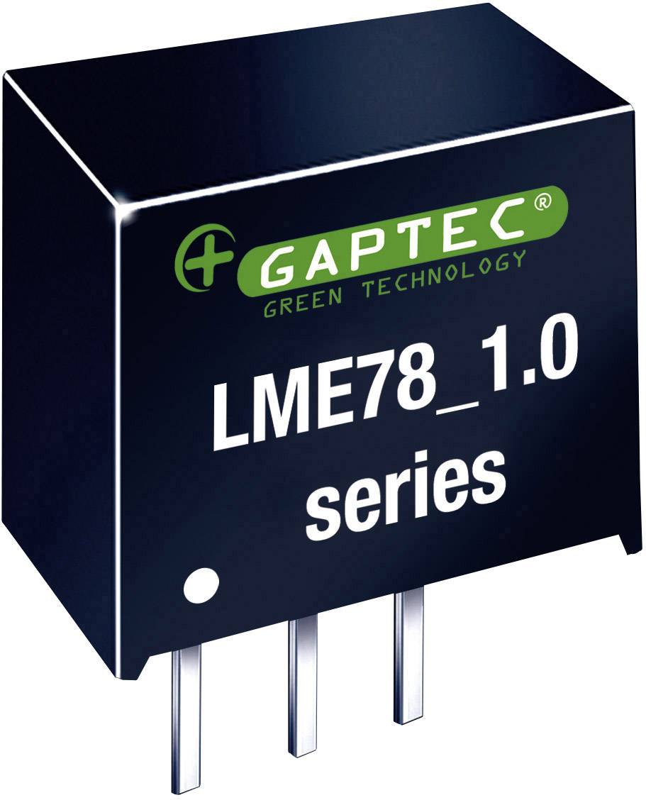 'Aanzicht van een elektronisch onderdeel uit de GAPTEC LME78_1.0 serie. Zwarte behuizing met merklogo en modelnummer.'
