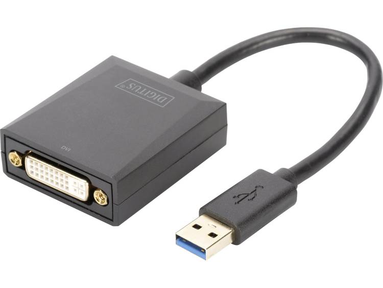 Digitus DA-70842 USB 3.0 DVI Zwart kabeladapter-verloopstukje