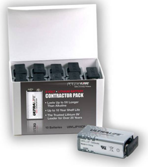 Ultralife U9VL-J-P 6LR61 9V batterij (blok) Lithium 1200 mAh 9 V 10 stuk(s)