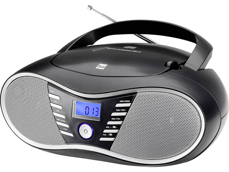 Dual P 60 BT FM CD-radio AUX, Bluetooth, USB, FM Zwart