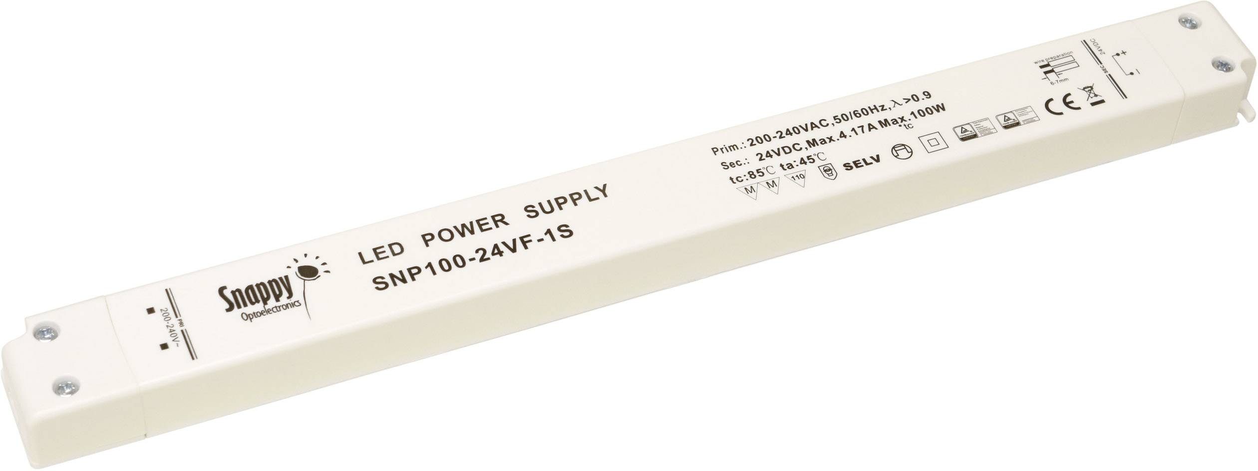 Dehner Elektronik SNP100-12VF-1S LED-transformator Constante spanning 100 W 0 - 8.33 A 12 V/DC Niet dimbaar, Geschikt voor meubels, Overbelastingsbescherming 1 stuk(s)