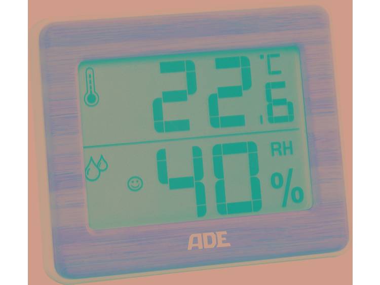 ADE WS 1702 Thermo- en hygrometer Wit, Bamboe