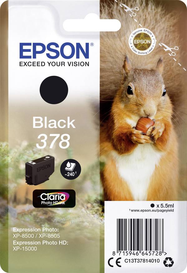 Epson Inktcartridge 378 Origineel  Zwart C 13 T 37814010