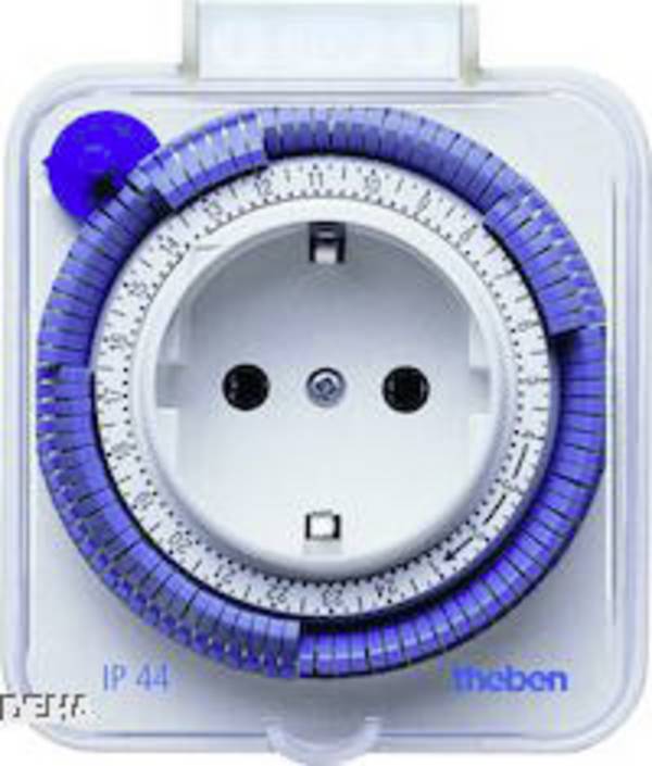 Theben 0268055 Stopcontact-schakelklok Analoog Dagprogramma IP44