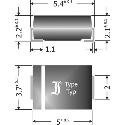 TRU COMPONENTS Schottky barrière gelijkrichter diode TC-SK54 DO-214AA 40 V 5 A 