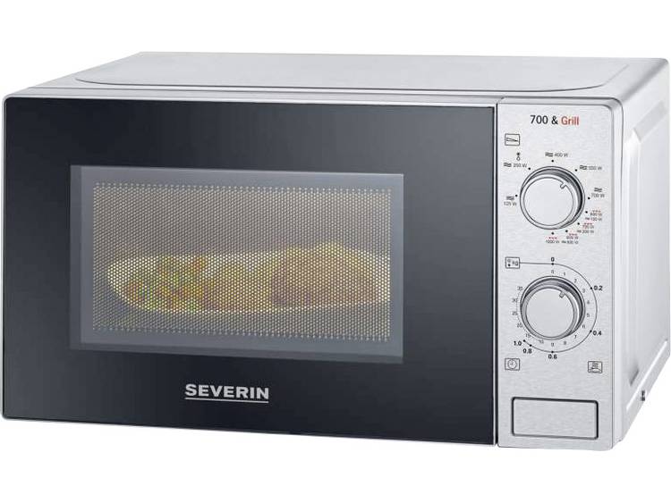 Severin MW7896 Microwave with Grill brushed rvs-black