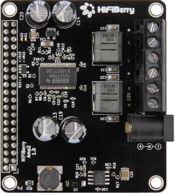 HiFiBerry AMP2 Raspberry Pi uitbreidingsprintplaat