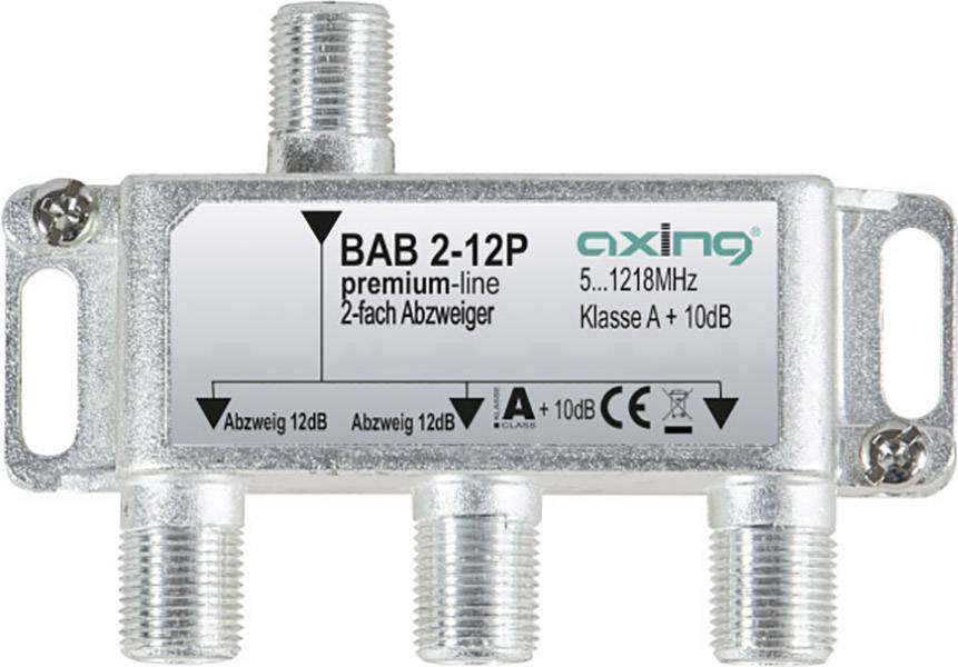 'Tweevoudige aftakking van axing, Model BAB 2-12P, Frequentiebereik 5...1218MHz, Klasse A, met 10dB aftakking'