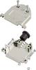encitech DTNT37-M-K 1060-0105-04 D-sub behuizing Aantal polen: 37 Kunststof, gemetalliseerd 180 ° Zilver 1 stuk(s)