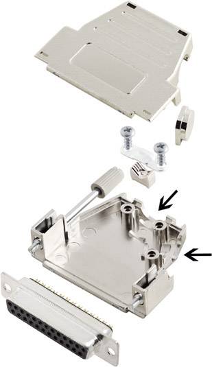 encitech DSSK25-M-DMS-K 6355-0084-33 D-sub female connectorset 45 °, 180 ° Aantal polen: 25 Soldeerkelk 1 stuk(s)
