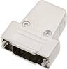 encitech TRI-M-15-K 6550-0100-02 D-sub behuizing Aantal polen: 15 Kunststof, gemetalliseerd 180 °, 45 °, 45 ° Zilver 1 stuk(s)