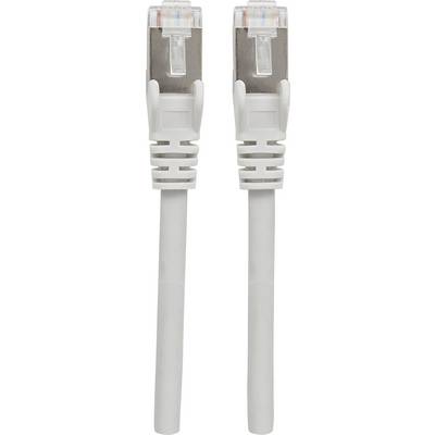 Twee witte Ethernet-kabels met RJ-45-connectoren, die worden gebruikt voor netwerkverbindingen in computernetwerken.