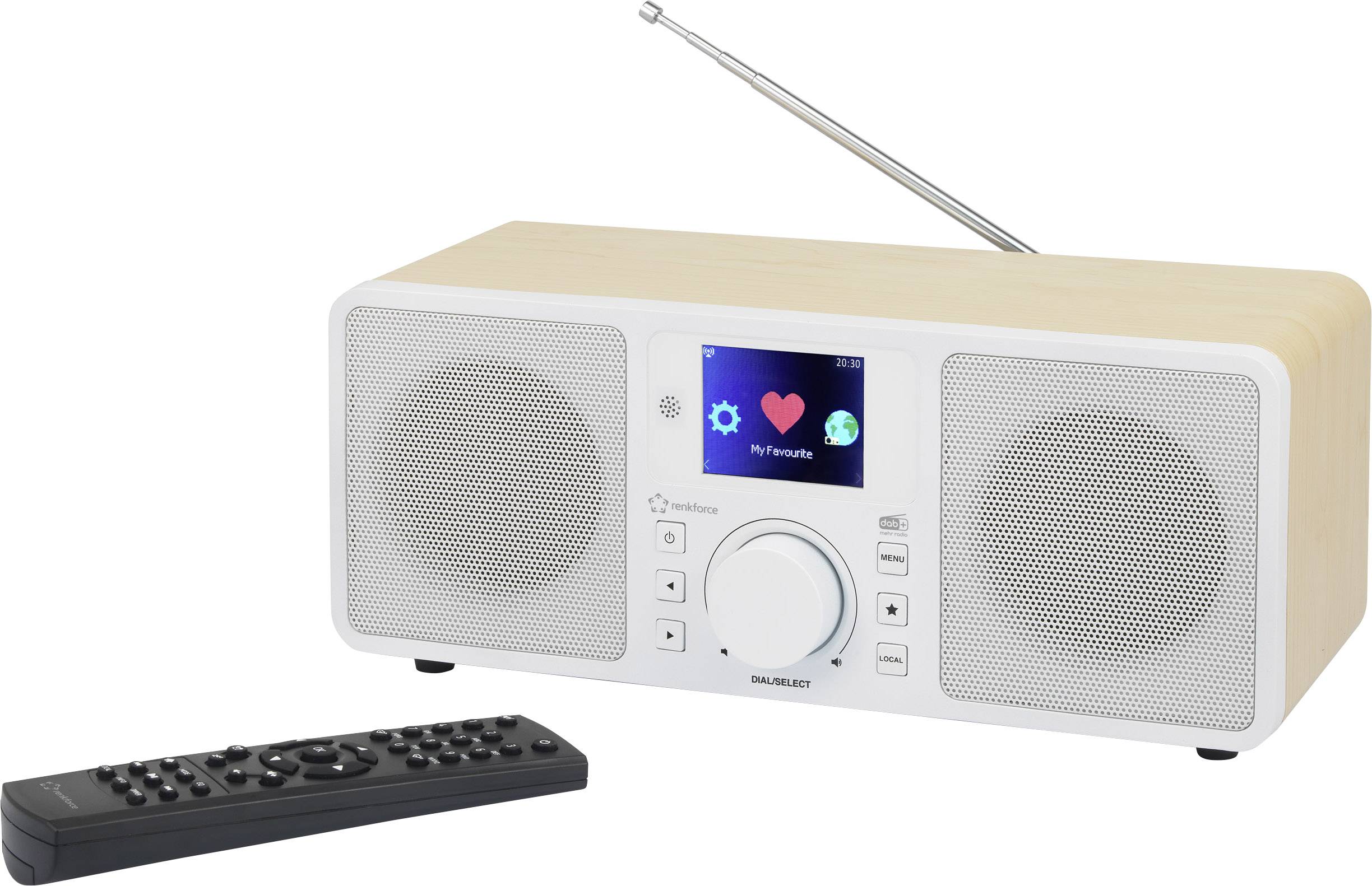 Renkforce RFIRDABRETRO1 DAB+, FM AUX, Bluetooth, WiFi