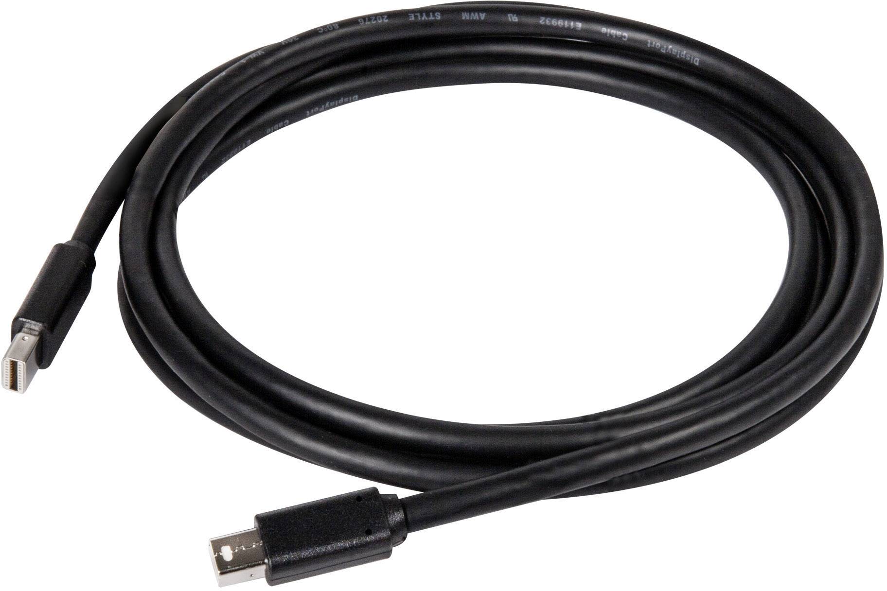 Zwart USB-kabel met rechthoekige stekkeruiteinden, opgerold tot een cirkel.