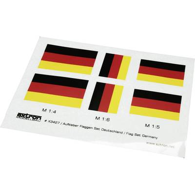EXTRON Modellbau X3427  Sticker vlaggenset   1 set(s)