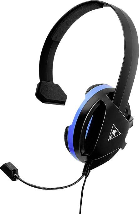 Zwart gaming-headset met blauwe accenten en microfoonarm. Ideaal voor pc- of consolespellen, biedt heldere geluidskwaliteit.