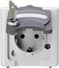 Kopp 103556002 BlueElectric Compleet Wandcontactdoos met randaarde afsluitbaar spatwaterdicht Grijs 1 stuks 1 stuk(s)