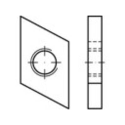 TOOLCRAFT  161553 Schroefplaten voor hamerkopschroeven M8      Staal Galvanisch verzinkt 100 stuk(s)