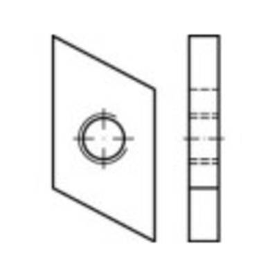 TOOLCRAFT  161563 Schroefplaten voor hamerkopschroeven M10      Staal Galvanisch verzinkt 100 stuk(s)