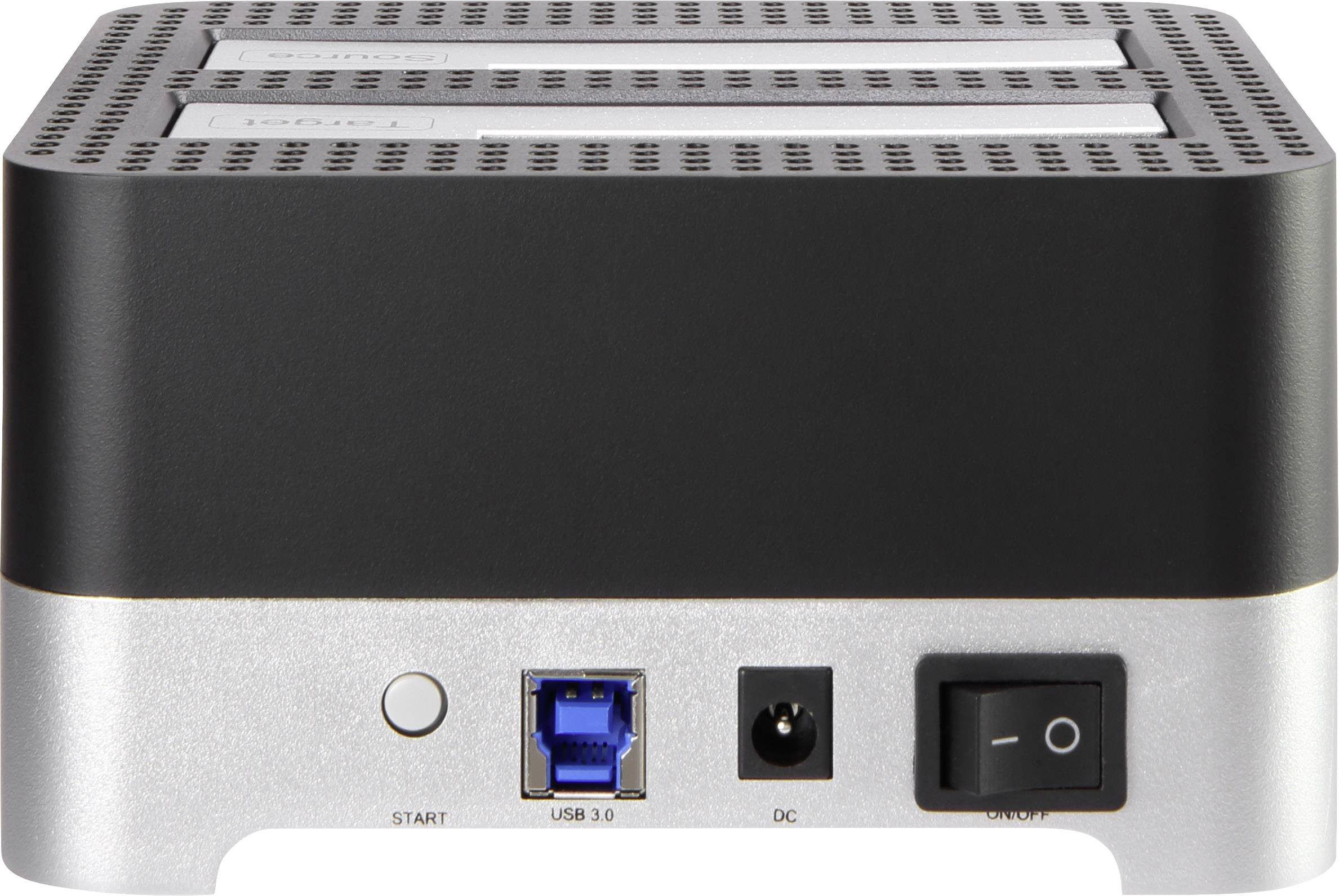 Basetech BT-DOCKING-02 SATA USB-A 3.2 Gen 1 2 poorten Harde schijf-dockingstation Met clone-functie-2