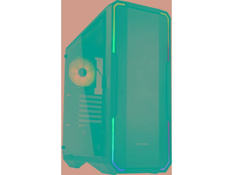 Midi-tower PC-behuizing Bitfenix Enso RGB Zwart Zijvenster, Stoffilter, 1 voorgeÃ¯nstalleerde ventil