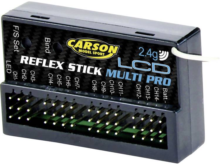 14-kanaals ontvanger Carson Modellsport Reflex Stick Multi Pro LCD 2,4 GHz
