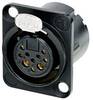 Neutrik NC10FD-LX-B-CON XLR-connector Flensbus, contacten recht Aantal polen: 10 Zwart 1 stuk(s)