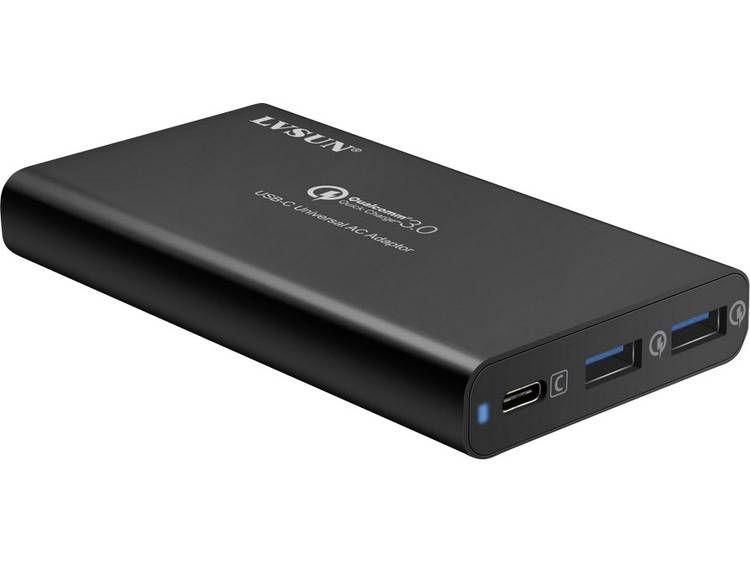 USB-oplader LVSUN LS-Q3U-PD 1619440 (Thuislader) Uitgangsstroom (max.) 9000 mA 3 x USB 3.0 bus A, US