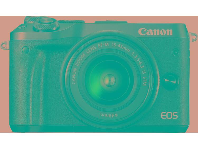 Systeemcamera Canon EOS M6 Black EF-M 15-45 Behuizing (body) Black Touch-screen, Full-HD video-opnam