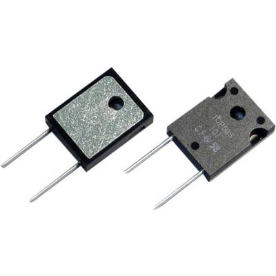 Twee elektronische halfgeleiderapparaten, vermoedelijk vermogenstransistors, in een TO-247-behuizing met elk twee aansluitpoten.