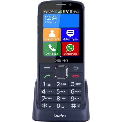 beafon SL820 Senioren mobiele telefoon Met laadstation, SOS-knop Zwart, Zilver