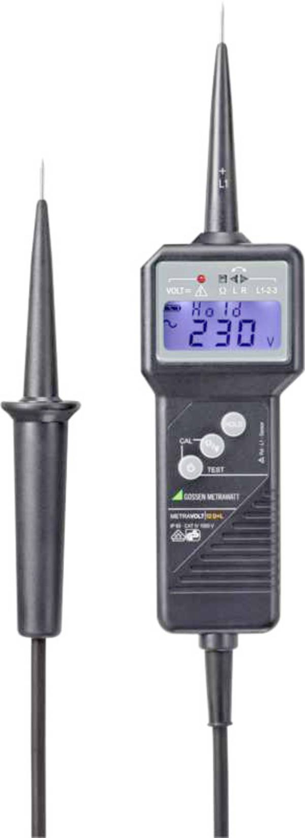 Gossen Metrawatt Metravolt 12 D+L Tweepolige spanningstester  CAT III 1000 V, CAT IV 600 V LCD, LED, Akoestisch