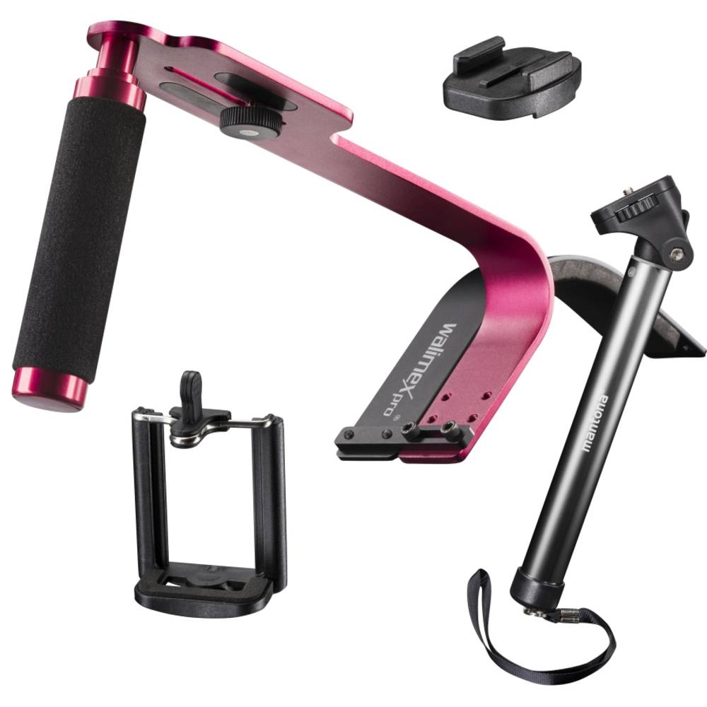 Mantona 20633 Statiefset 1/4 inch Zwart, Pink Voor smartphones en GoPro aanbieding