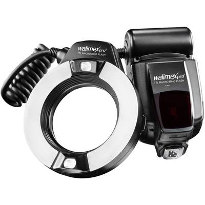 Ringflitser Walimex Pro  Geschikt voor: Nikon Richtgetal bij ISO 100/50 mm: 14