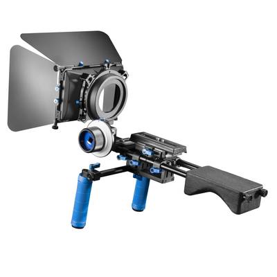 Walimex Pro Video Set Semi-Pro Speciaal statief  Zwart, Wit, Blauw Met contragewicht Belastbaar tot 26 kg