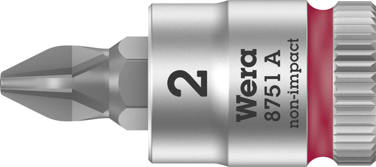 Wera 8751 A 05003351001 Kruiskop Phillips Dopsleutel-bitinzet PH 2 1/4" (6.3 mm)