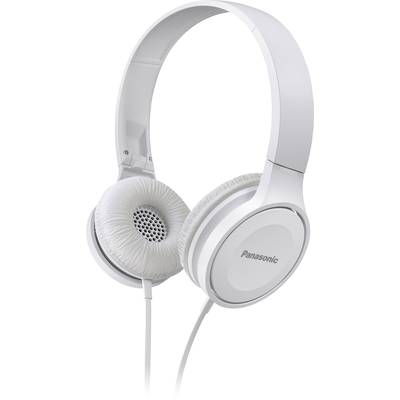 Panasonic RP-HF100ME On Ear koptelefoon   Kabel  Wit  Vouwbaar, Headset