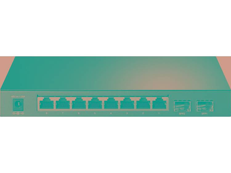 TP-LINK T1500G-10PS Managed L2-L4 Gigabit Ethernet (10-100-1000) Power over Ethernet (PoE) Zwart net