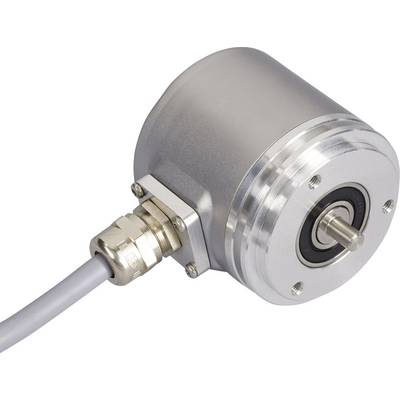 Metaalsensor met kabelaansluiting, cilindrische vorm, zilverkleurig. Hoofdcomponent van een industrieel meetsysteem.