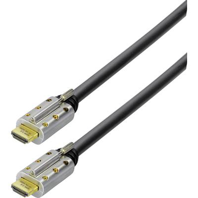 Maxtrack C 505-10 L HDMI-kabel HDMI Aansluitkabel HDMI-A-stekker, HDMI-A-stekker 10.00 m Zwart Geschikt voor HDMI, Afges