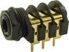 Cliff CL12327 Jackplug 6,35 mm Bus, inbouw horizontaal Aantal polen: 3 Stereo Zwart 1 stuk(s)