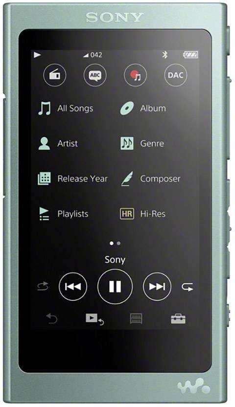 Sony NW-A45 MP3-speler 16 GB Groen Bluetooth, High-Resolution audio
