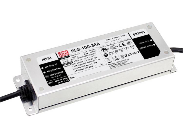 LED-transformator, LED-driver Constante spanning, Constante stroomsterkte Mean Well ELG-100-24A-3Y 9