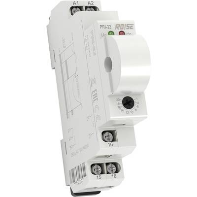 'PRi-32' stroomtoezichtrelais voor het bewaken van elektrische stromen, DIN-rail monteerbaar, met instelbare regelaar.