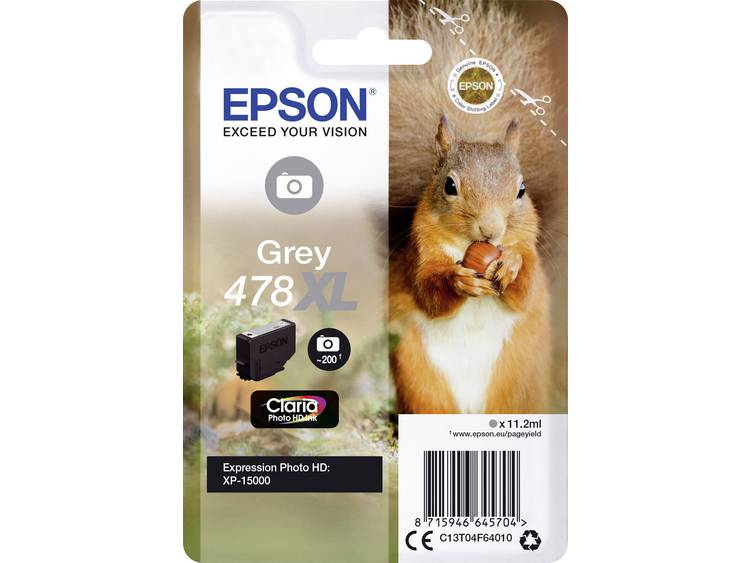 Epson Tintenpatrone grey Claria Photo HD 478 XL T 04F6